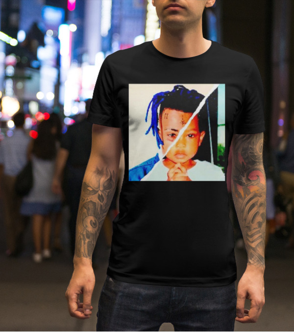XXXTentacion Rapper Childhood And Adult Portrait Fusion T-Shirt