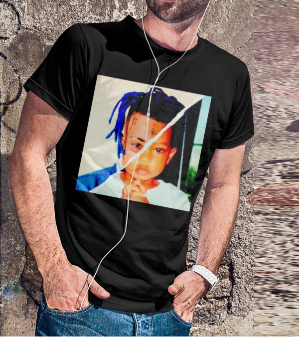 XXXTentacion Rapper Childhood And Adult Portrait Fusion T-Shirt