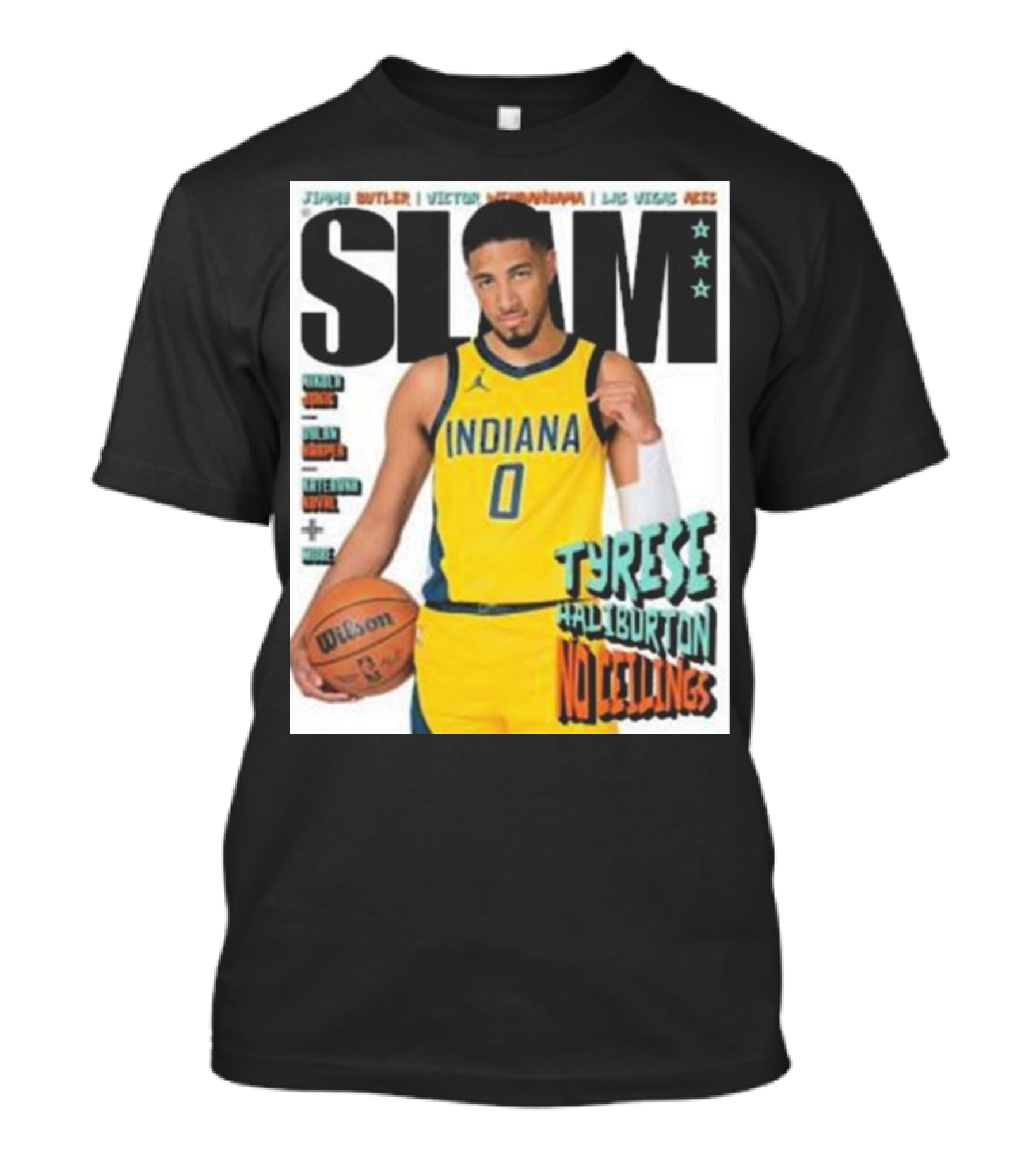Slam Magazine Tyrese Haliburton Indiana No Ceilings Basketball Cover T-Shirt