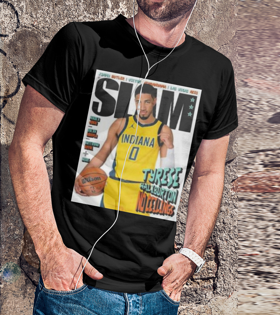 Slam Magazine Tyrese Haliburton Indiana No Ceilings Basketball Cover T-Shirt