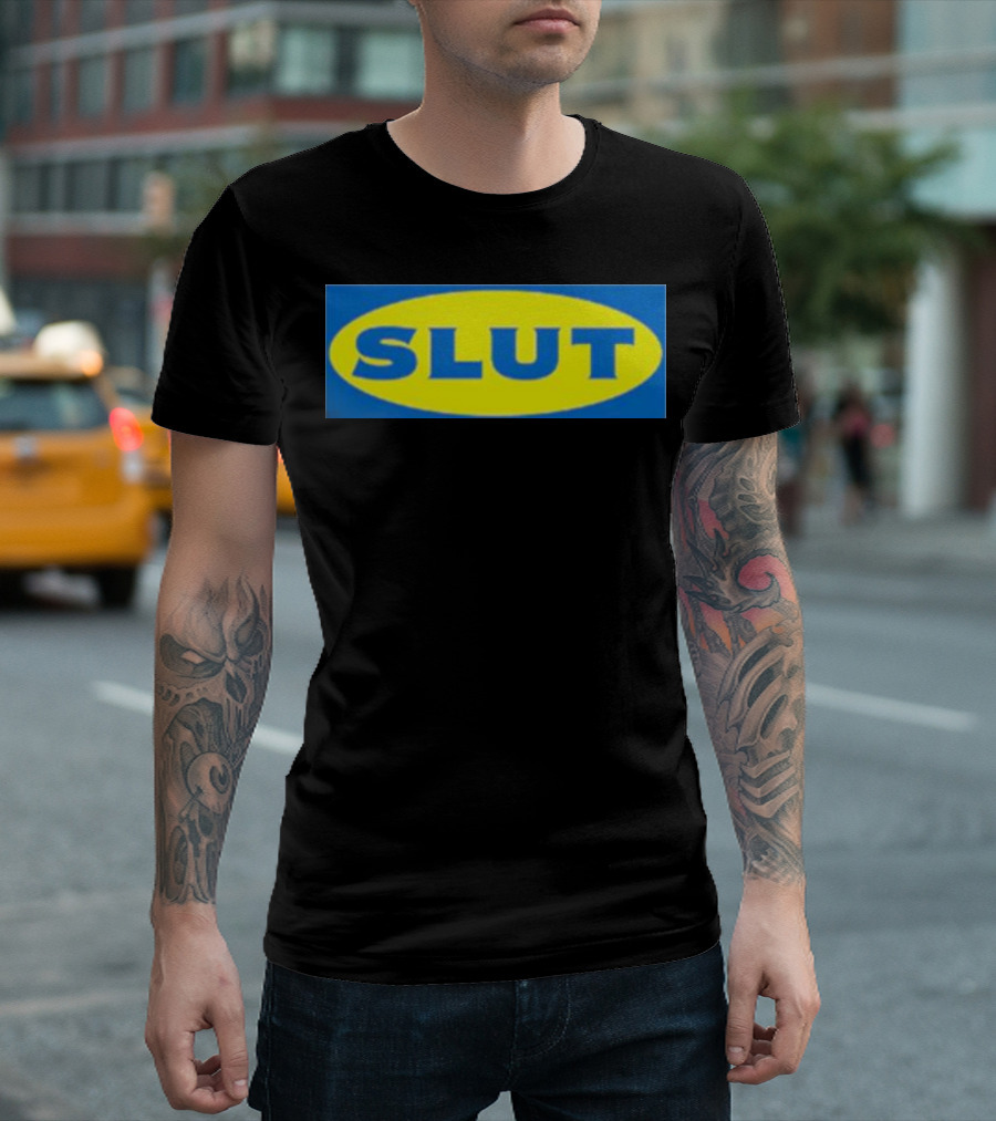 SLUT Parody Of Swedish Iconic Branding T-Shirt