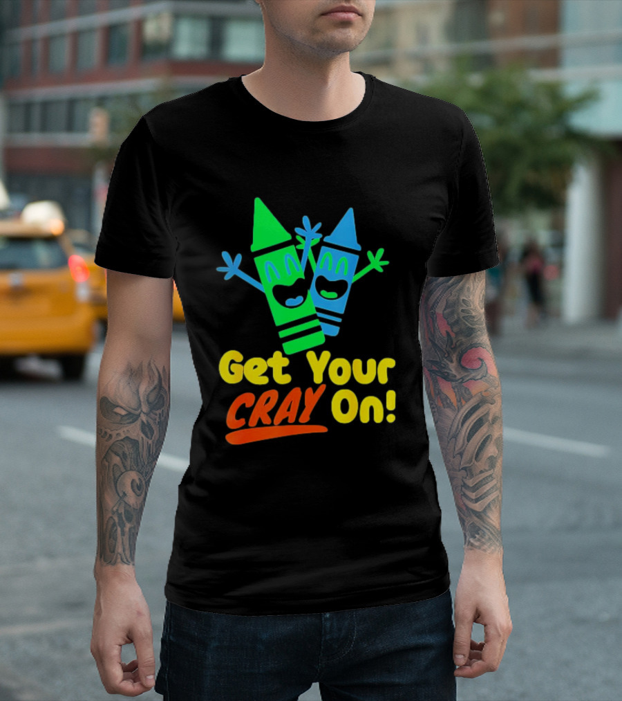 Get Your Cray On with Colorful Crayon Characters T-Shirt