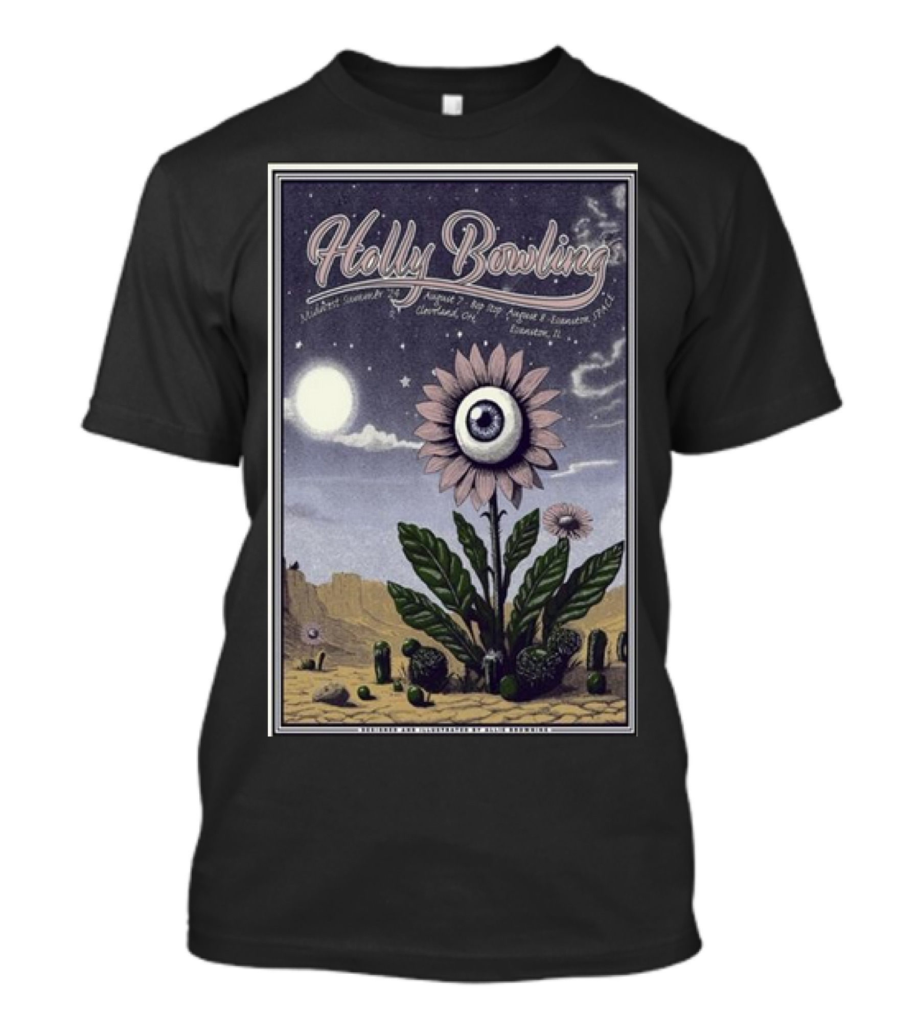 Holly Bowling Midwest Summer 2024 Cleveland August 7 Bop Stop Desert Eye Flower T-Shirt