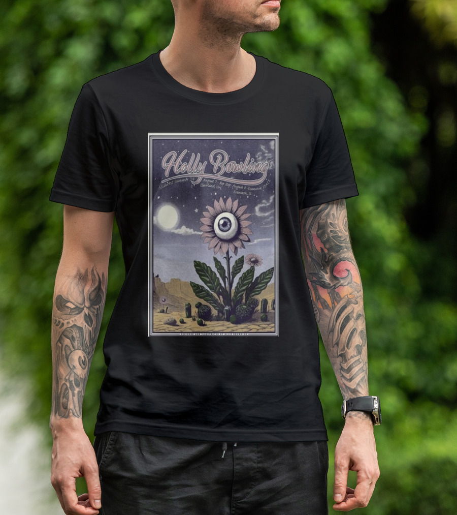 Holly Bowling Midwest Summer 2024 Cleveland August 7 Bop Stop Desert Eye Flower T-Shirt