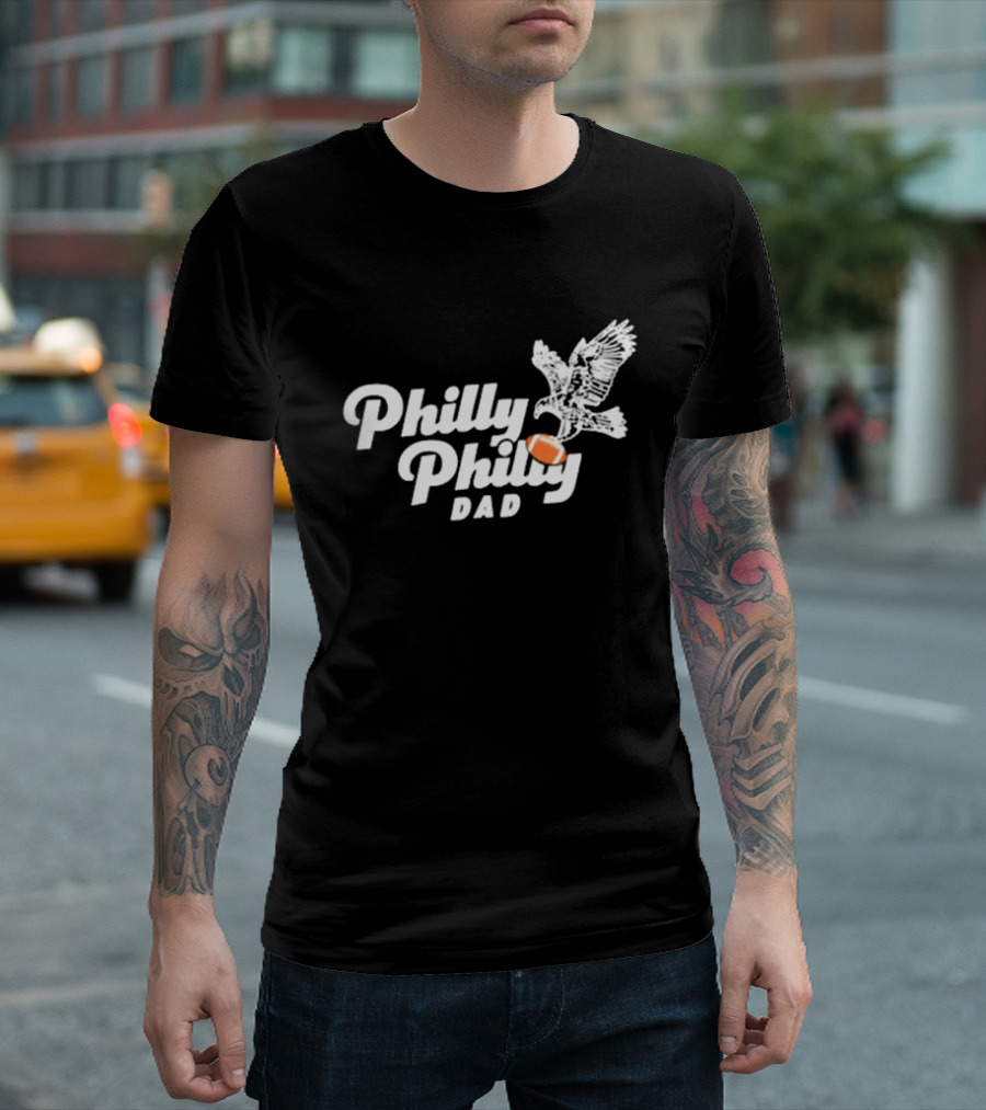 Nick Foles Philly Philly Dad with Eagle and Football T-Shirt