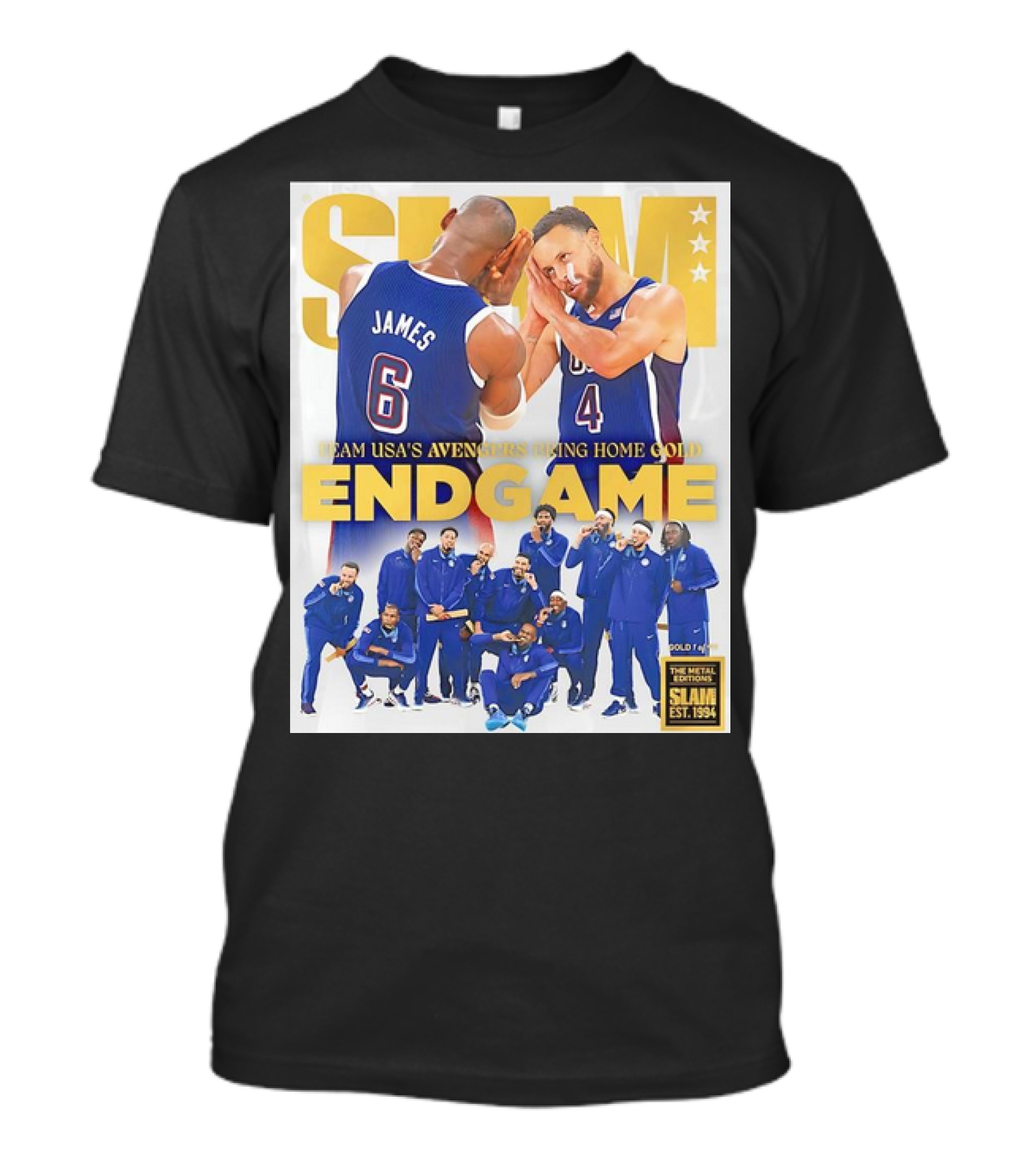 Slam Team USA’s Avengers Bring Home Gold Endgame Basketball Slam Est. 1994 T-Shirt
