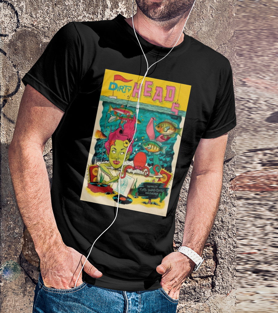Dirty Heads Concert Poster August 16 2024 Ford Idaho Center Amphitheater Nampa ID Underwater Theme T-Shirt