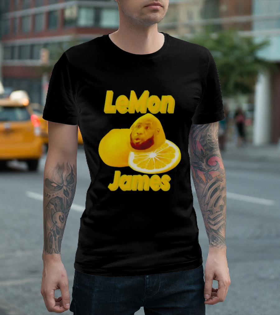 LeMon James Lebron James Face on Lemon T-Shirt