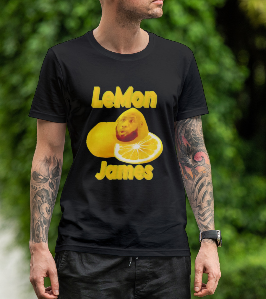 LeMon James Lebron James Face On Lemon T-Shirt
