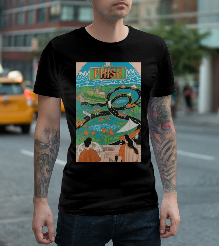 Phish Aug 15-18 2024 Mondegreen Dover The Woodlands Scenic Concert Journey T-Shirt