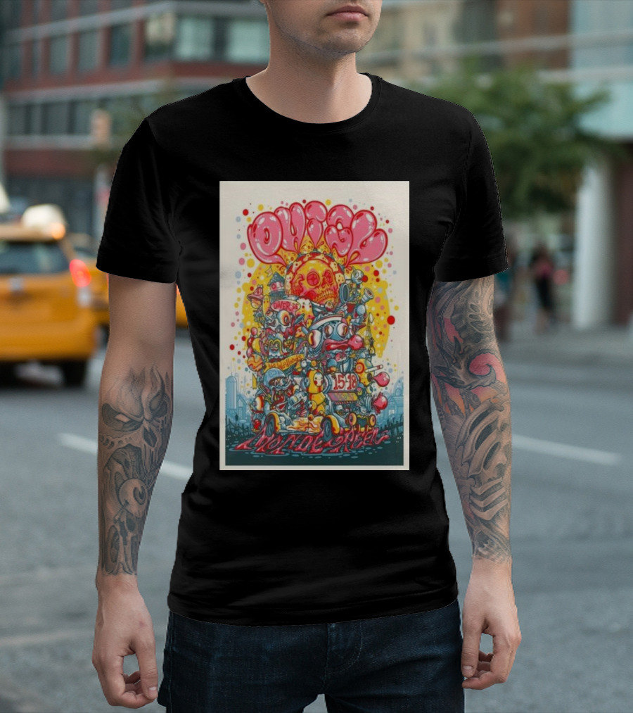 Phish Mondegreen Festival The Woodlands Dover Delaware Aug 15-18 2024 Colorful Surreal Cartoon T-Shirt