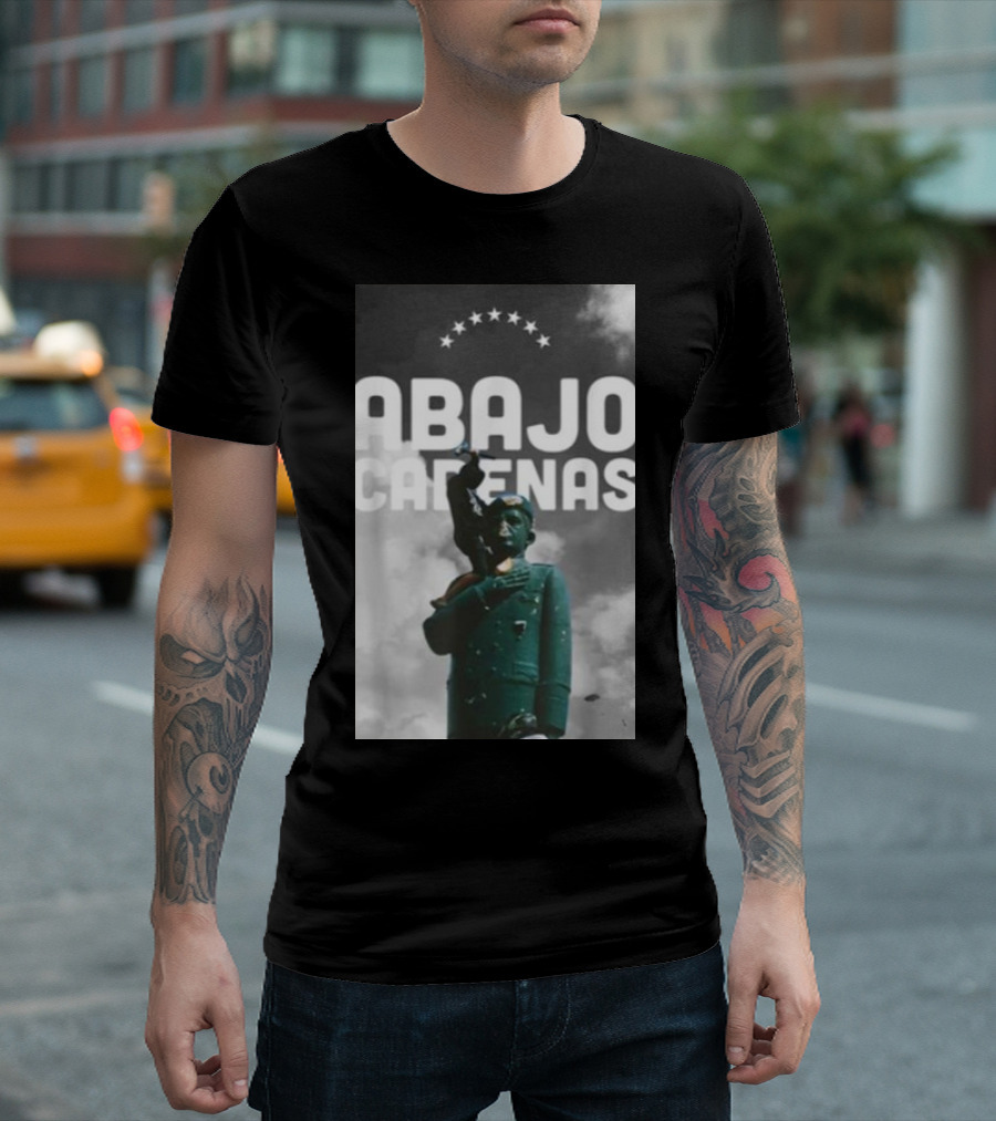 Rafahelo Abajo Cadenas Venezuela Statue Stars T-Shirt