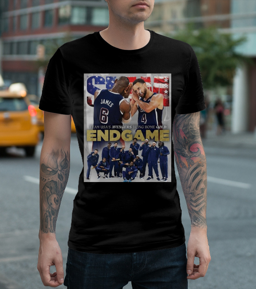 Slam James Stephen Team USA's Avengers Bring Home Gold Endgame T-Shirt