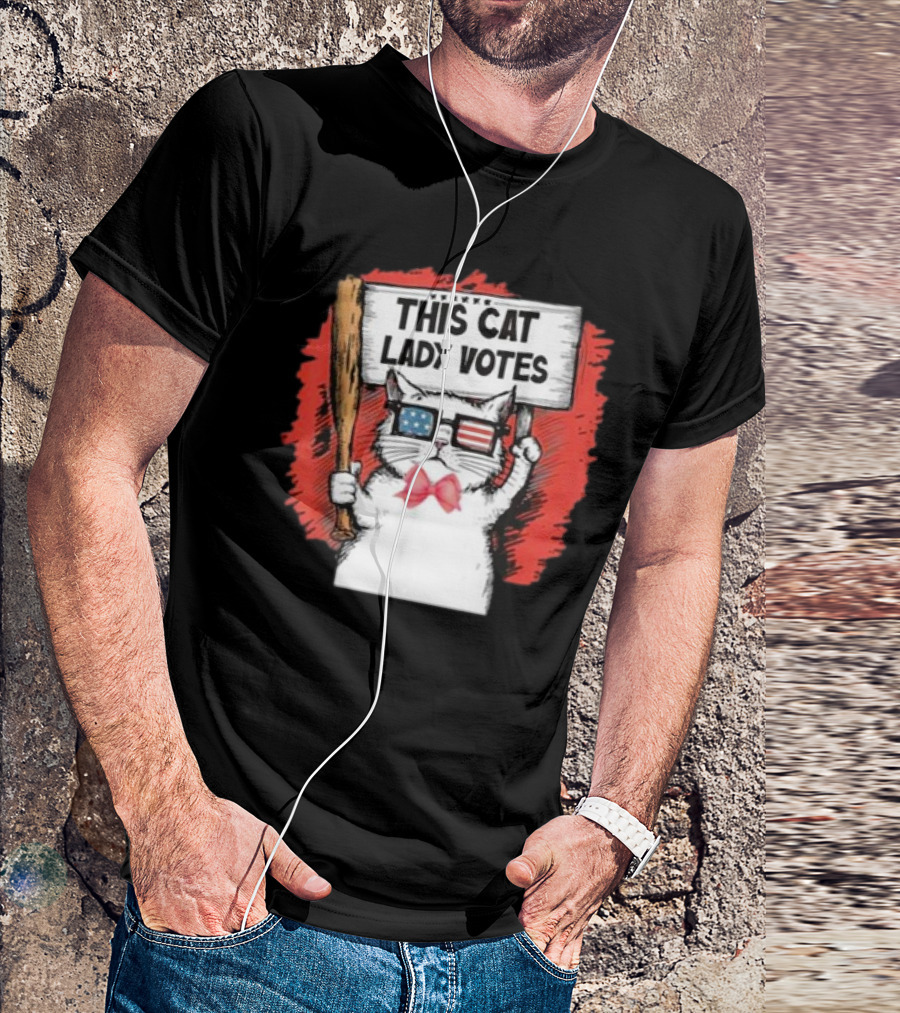 This Cat Lady Votes President Election Patriotic Cute Cat T-Shirt