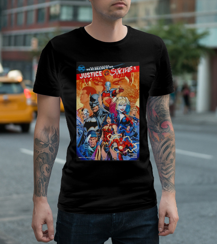 DC Universe Rebirth Justice League vs Suicide Squad 1 Williamson Sinclair T-Shirt