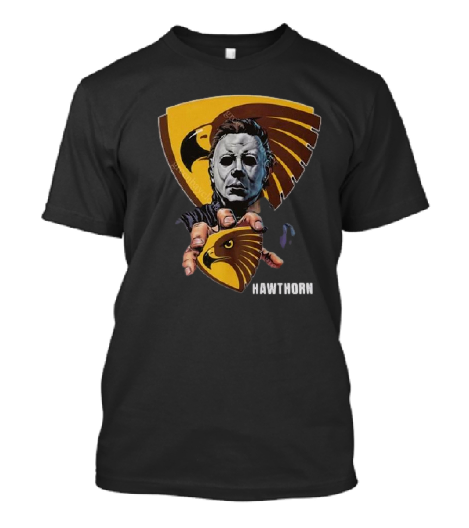 Hawthorn Football Club AFL Halloween Michael Myers Mashup T-Shirt