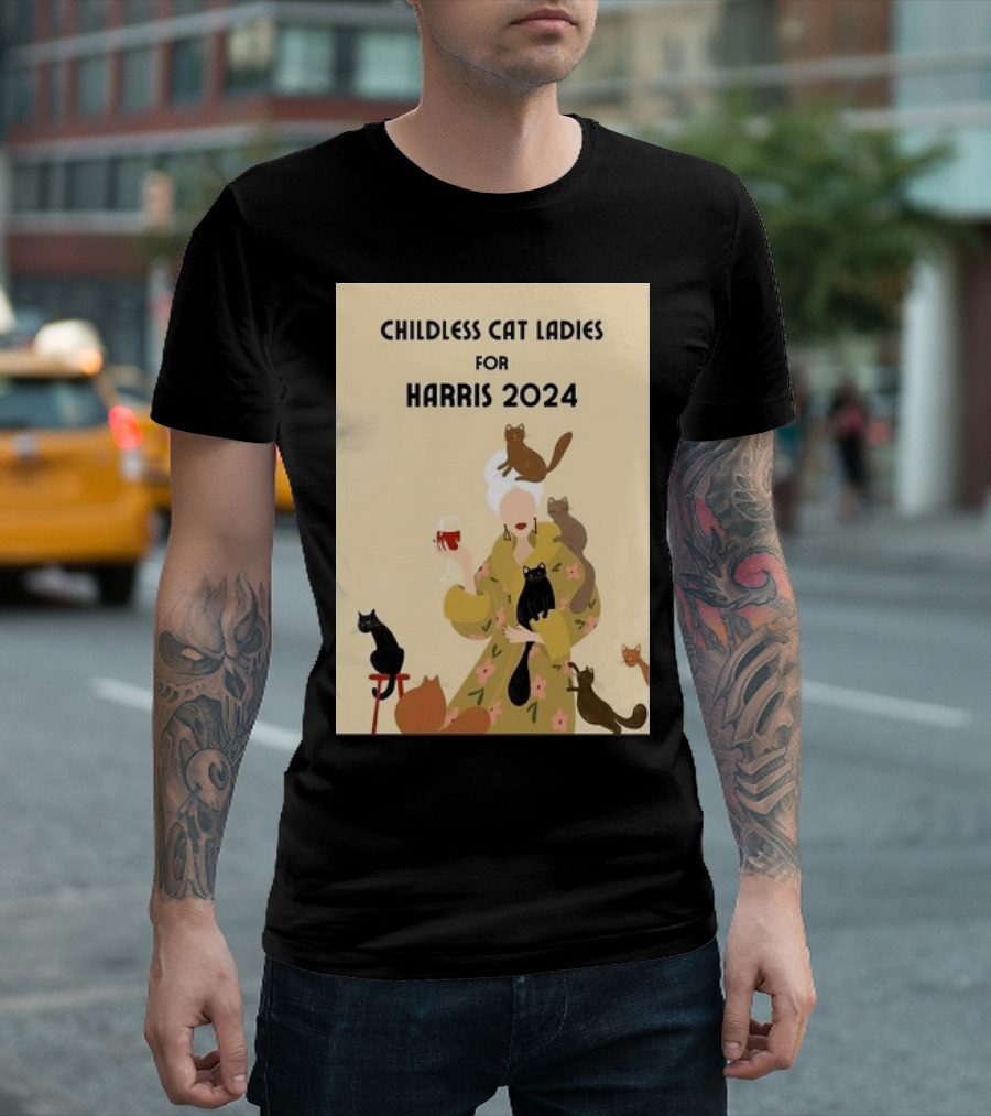Childless Cat Ladies For Harris T-Shirt