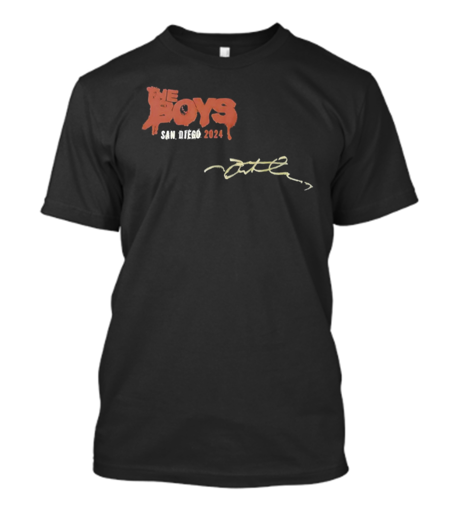 The Boys San Diego 2024 Dripping Text With Signature T-Shirt