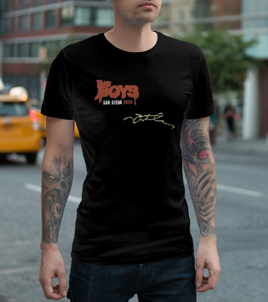 The Boys San Diego 2024 Dripping Text With Signature T-Shirt