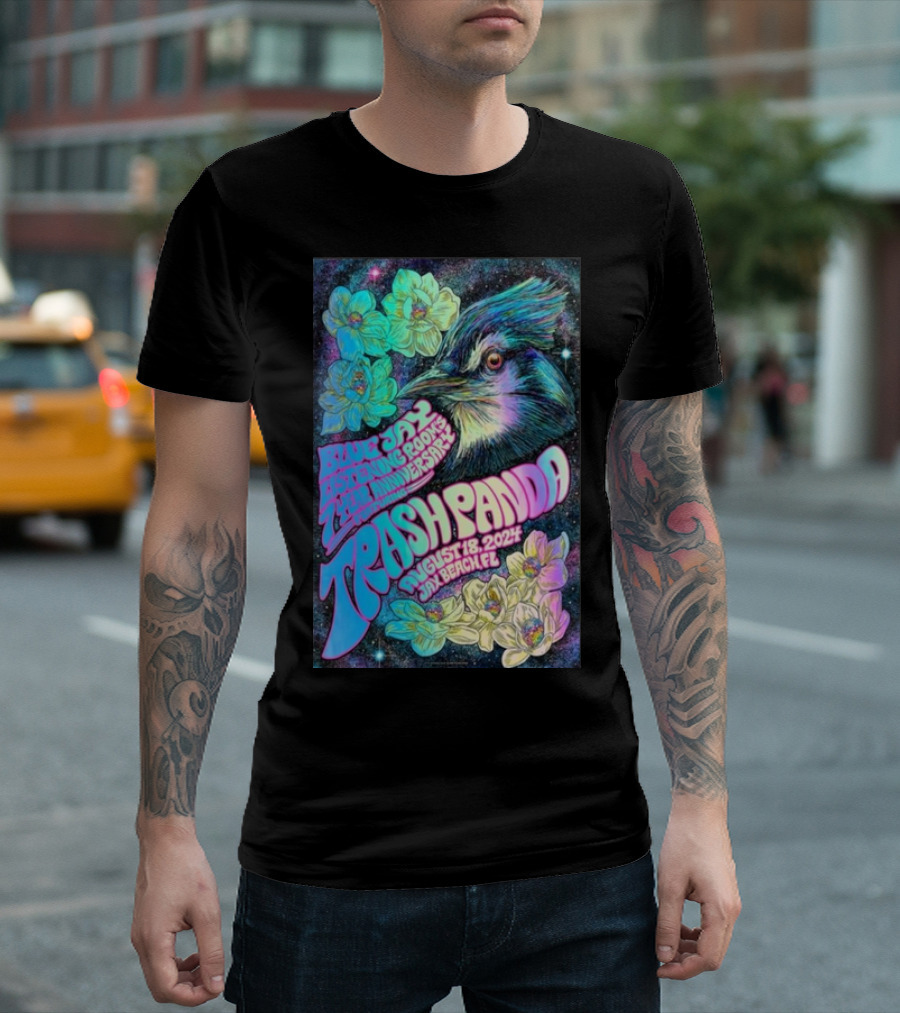 Blue Jay Listening Room 7th Anniversary Trash Panda August 18 2024 Jax Beach FL T-Shirt