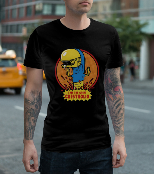 Alien Romulus Chestburster Beavis I Am The Great Chestholio T-Shirt