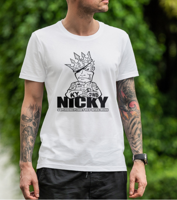 Nicky KY OWB Superbikeplanet Red Wing Minn T-Shirt