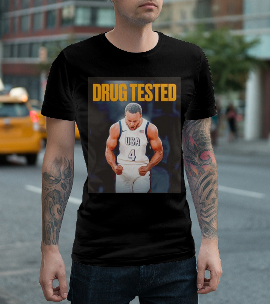 Stephen Curry USA Basketball Drug Tested Gold Medal Performance T-Shirt