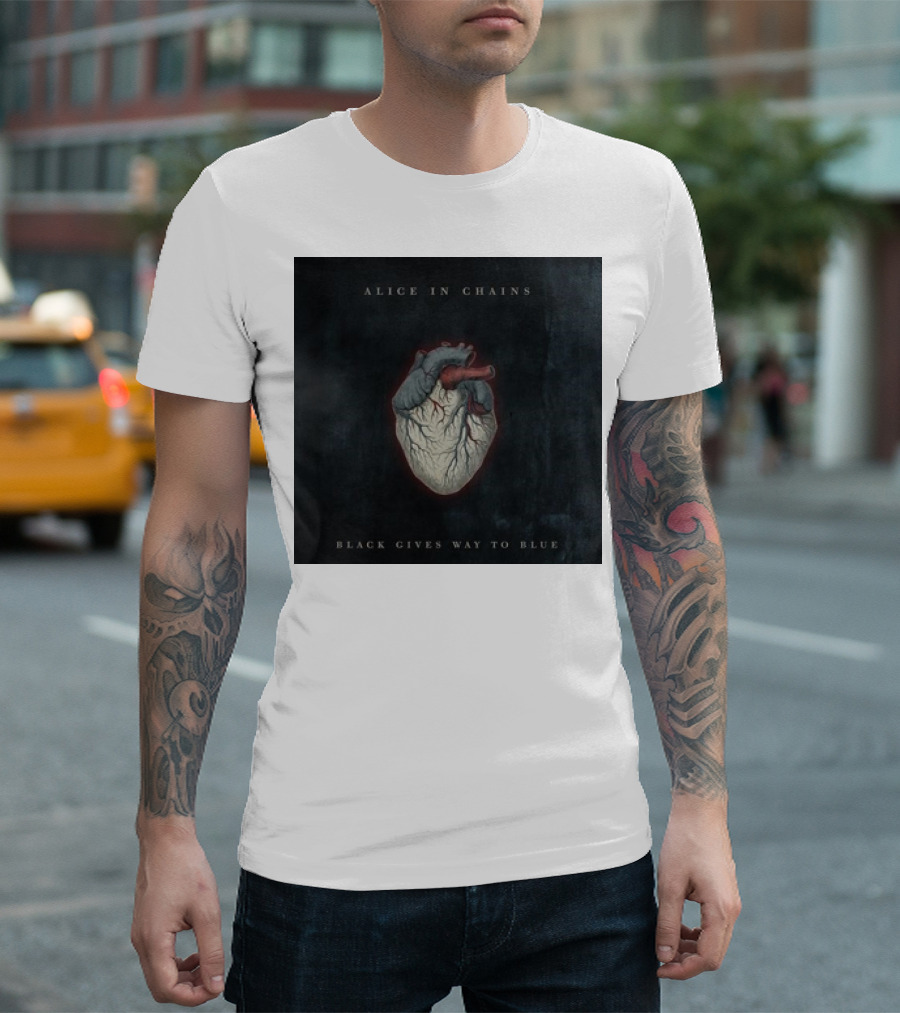 Alice In Chains Black Gives Way To Blue Heart Art 27th September T-Shirt