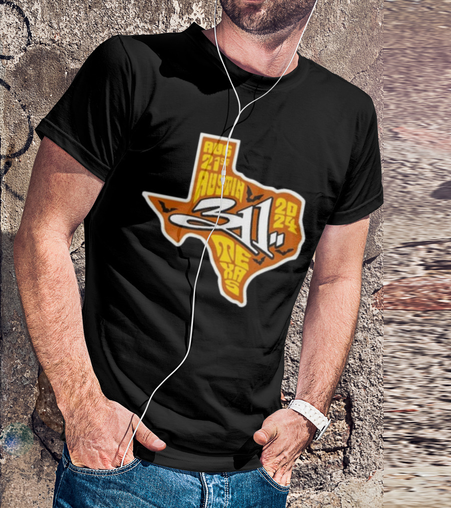 August 21 2024 Austin Texas 311 Band Concert Map T-Shirt
