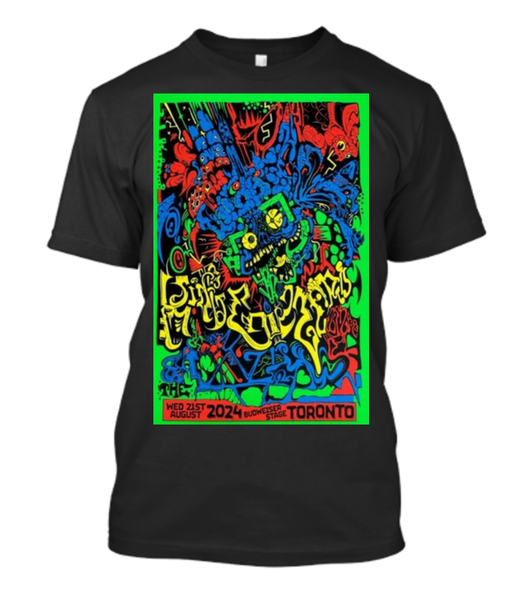 King Gizzard And The Lizard Wizard Tour August 21 2024 Budweiser Stage Toronto Psychedelic T-Shirt