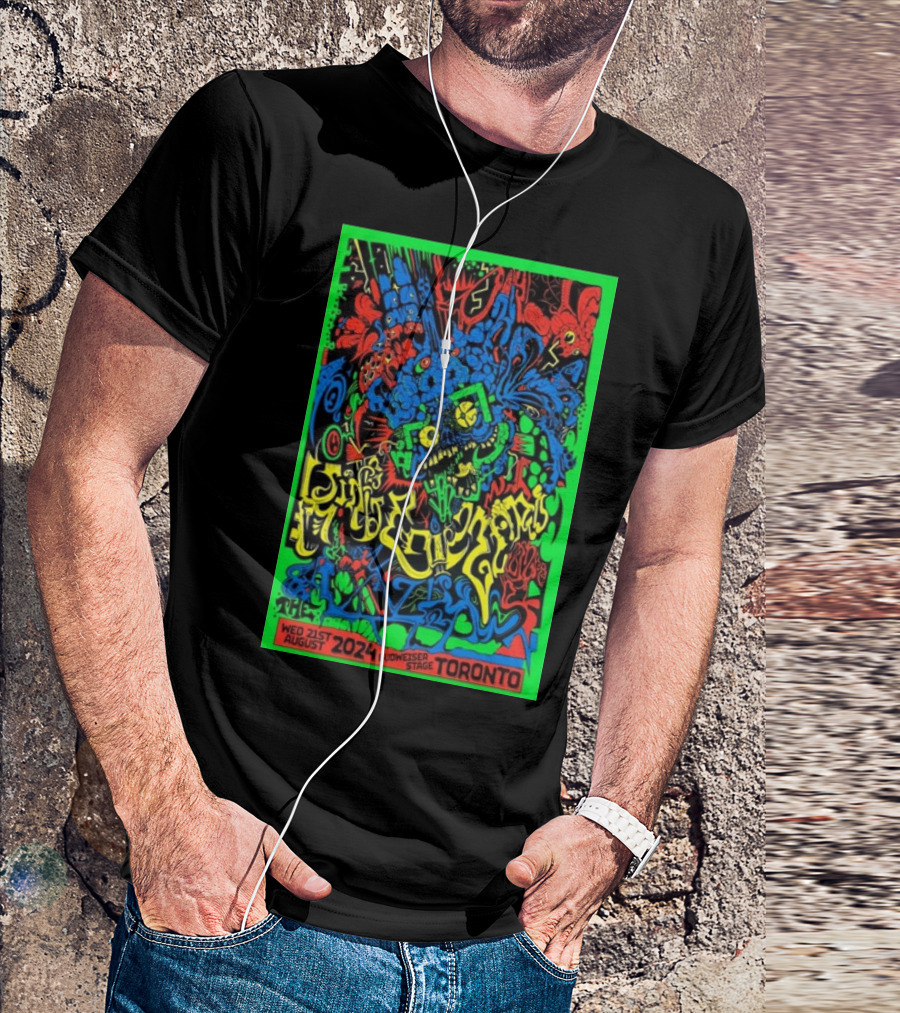 King Gizzard And The Lizard Wizard Tour August 21 2024 Budweiser Stage Toronto Psychedelic T-Shirt
