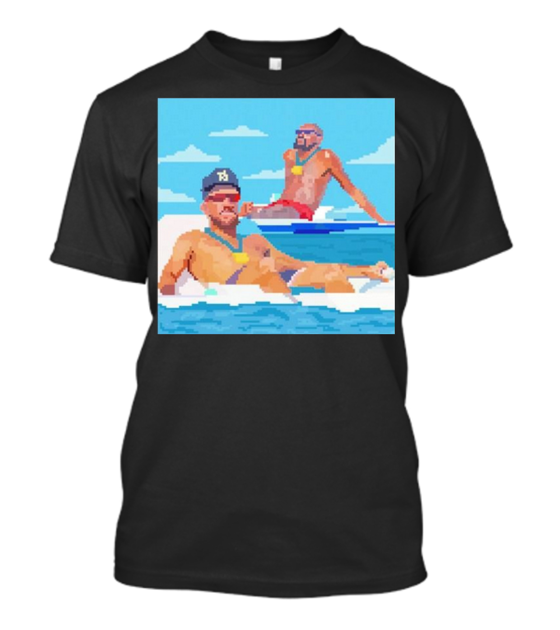 Summer Chillin Devin Booker Devin Booker Pixels Pool Float Retro Pixel Art Suns Player T-Shirt