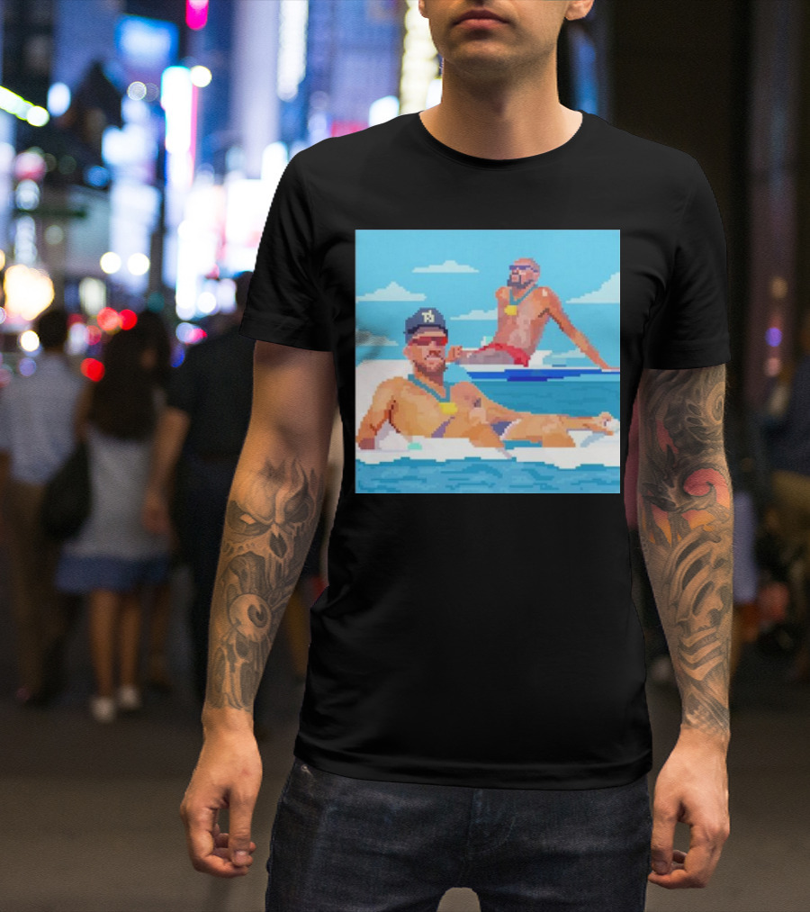 Summer Chillin Devin Booker Devin Booker Pixels Pool Float Retro Pixel Art Suns Player T-Shirt