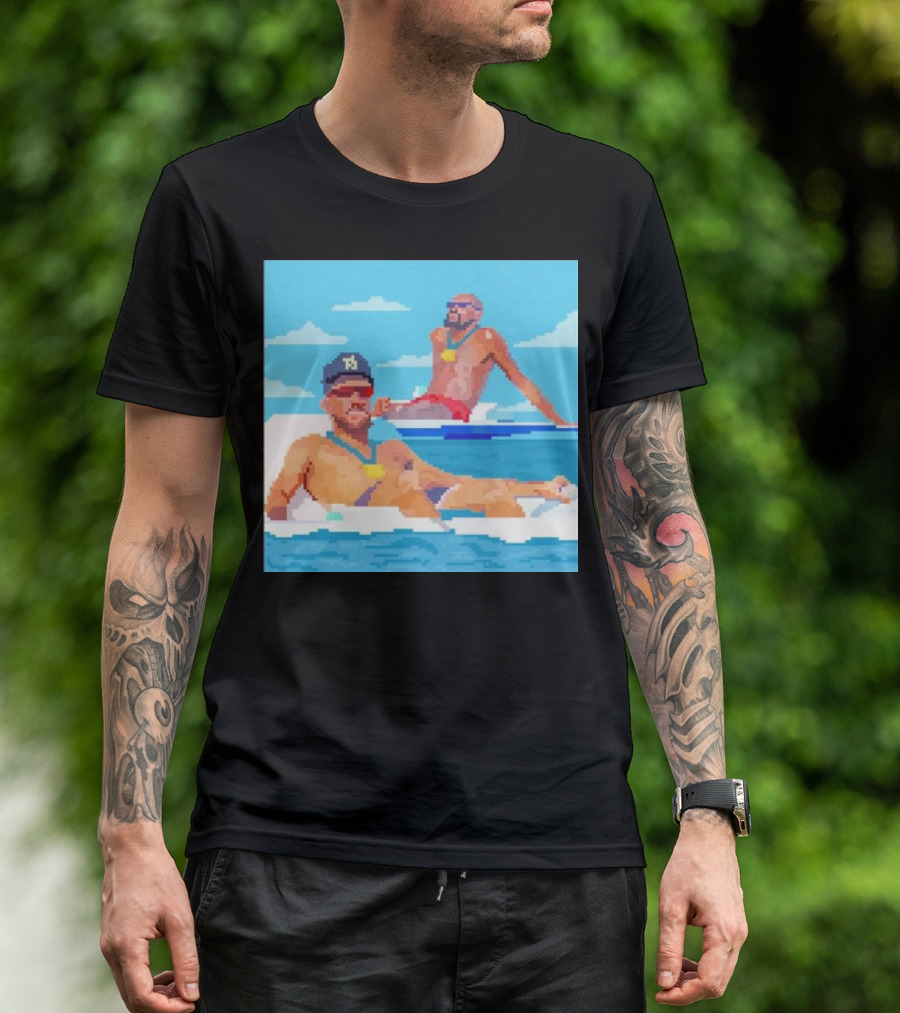 Summer Chillin Devin Booker Devin Booker Pixels Pool Float Retro Pixel Art Suns Player T-Shirt