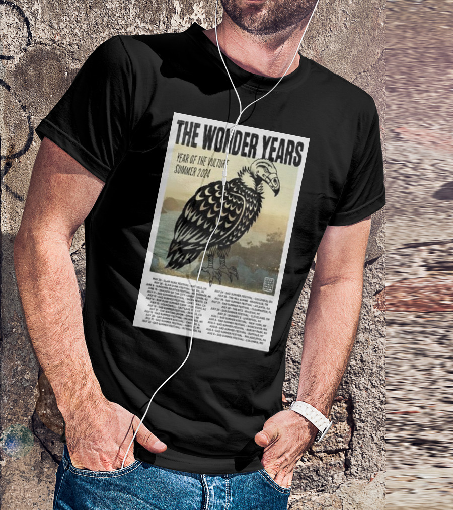 The Wonder Years Year Of The Vulture Tour Summer 2024 Dates And Locations T-Shirt