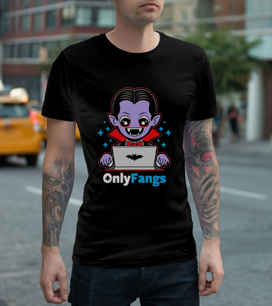 OnlyFangs A Favorite Site for Vampires T-Shirt