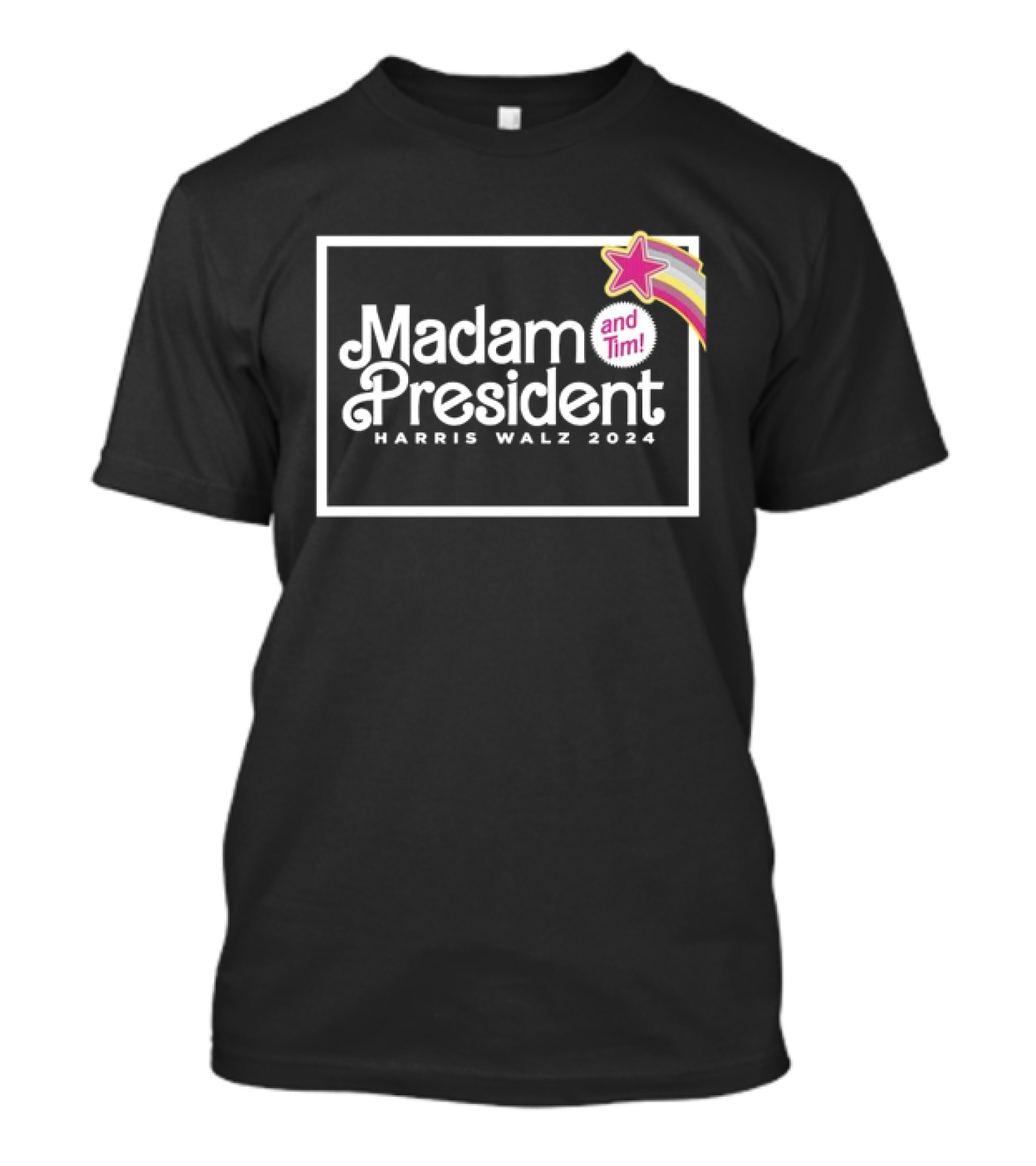 Madam President Harris Walz 2024 And Tim Barbie Star T-Shirt