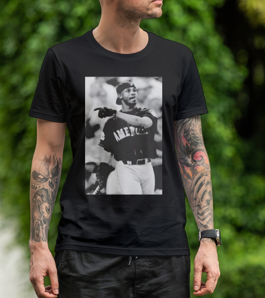 Mina Kimes Wearing Ken Griffey Jr. Baseball America Jersey T-Shirt