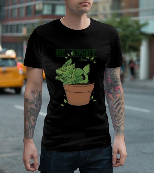 Mint Dragon Be Angry Like Minty In Pot With Leaves T-Shirt