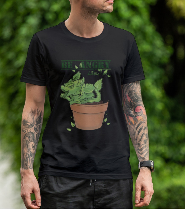 Mint Dragon Be Angry Like Minty In Pot With Leaves T-Shirt
