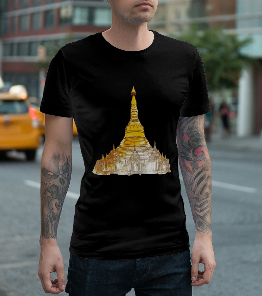 Neuschwanstein Castle Myanmar Pagoda T-Shirt