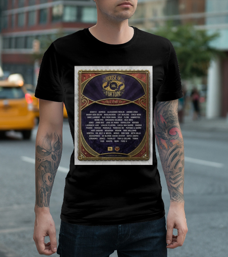 House of JBL Fortune Full Lineup Tomorrowland Belgium T-Shirt