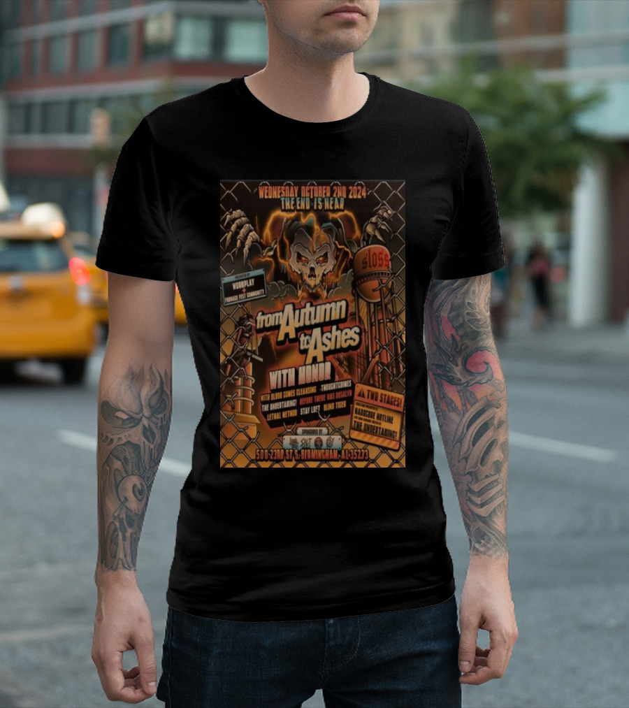 Furnace Fest October 2 2024 Birmingham AL From Autumn to Ashes With Honor T-Shirt
