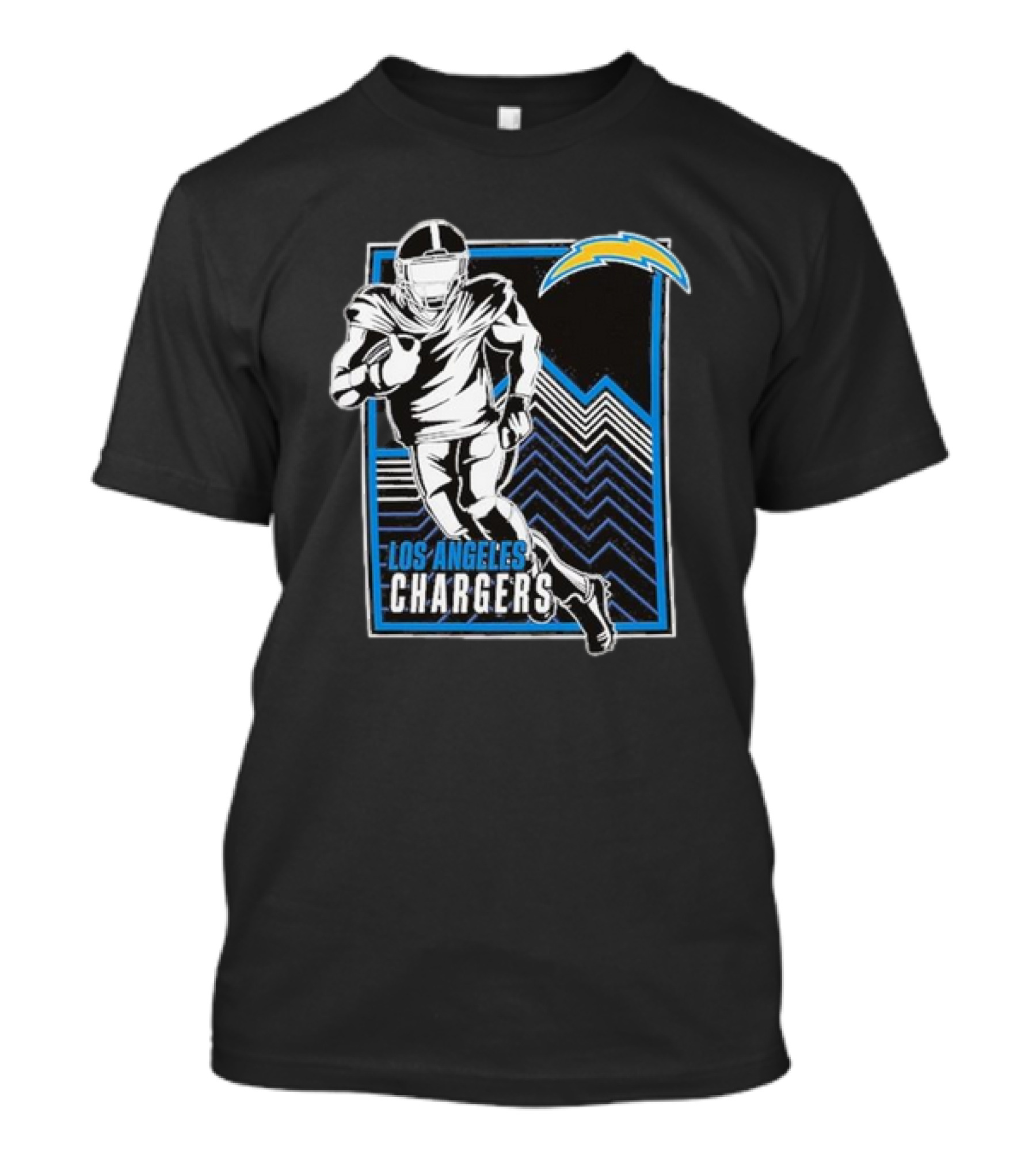 Los Angeles Chargers Football Player Graphic With Team T-Shirt