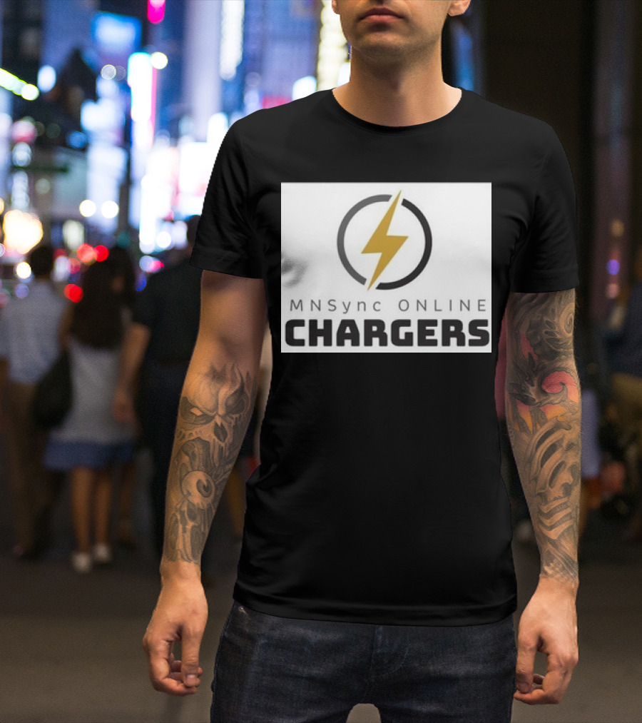 MNSync Online Chargers Lightning Bolt Emblem T-Shirt