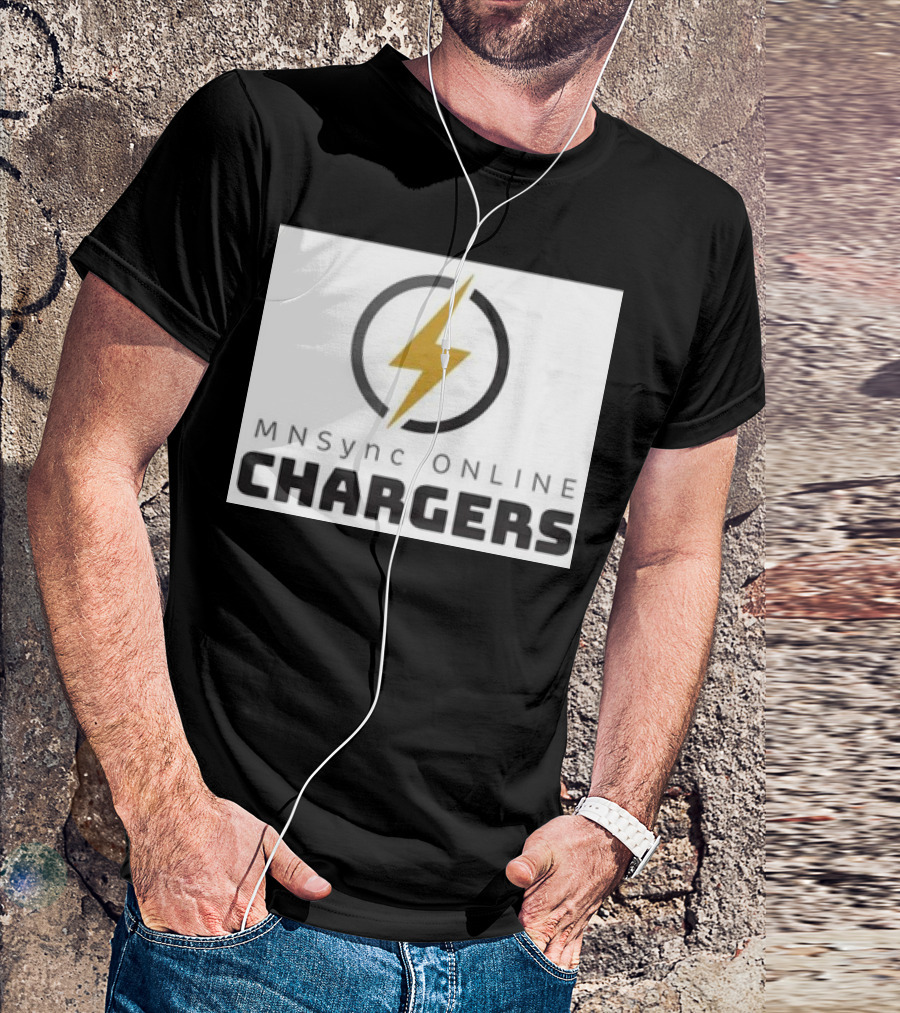 MNSync Online Chargers Lightning Bolt Emblem T-Shirt