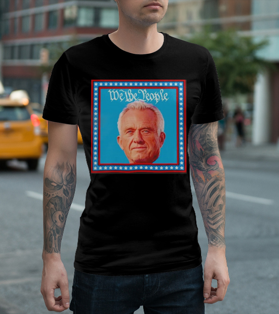 We the People Robert F Kennedy Patriotic Stars Frame T-Shirt
