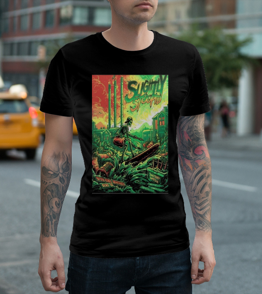 Slightly Stoopid At Talking Stick Resort Aug 25 2024 Surfer Skeleton T-Shirt