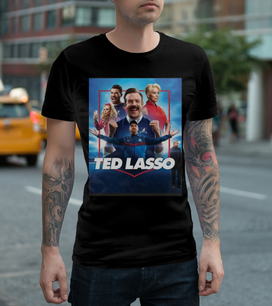 Ted Lasso Season 4 Cast Collage with Team Coach and Key Characters T-Shirt