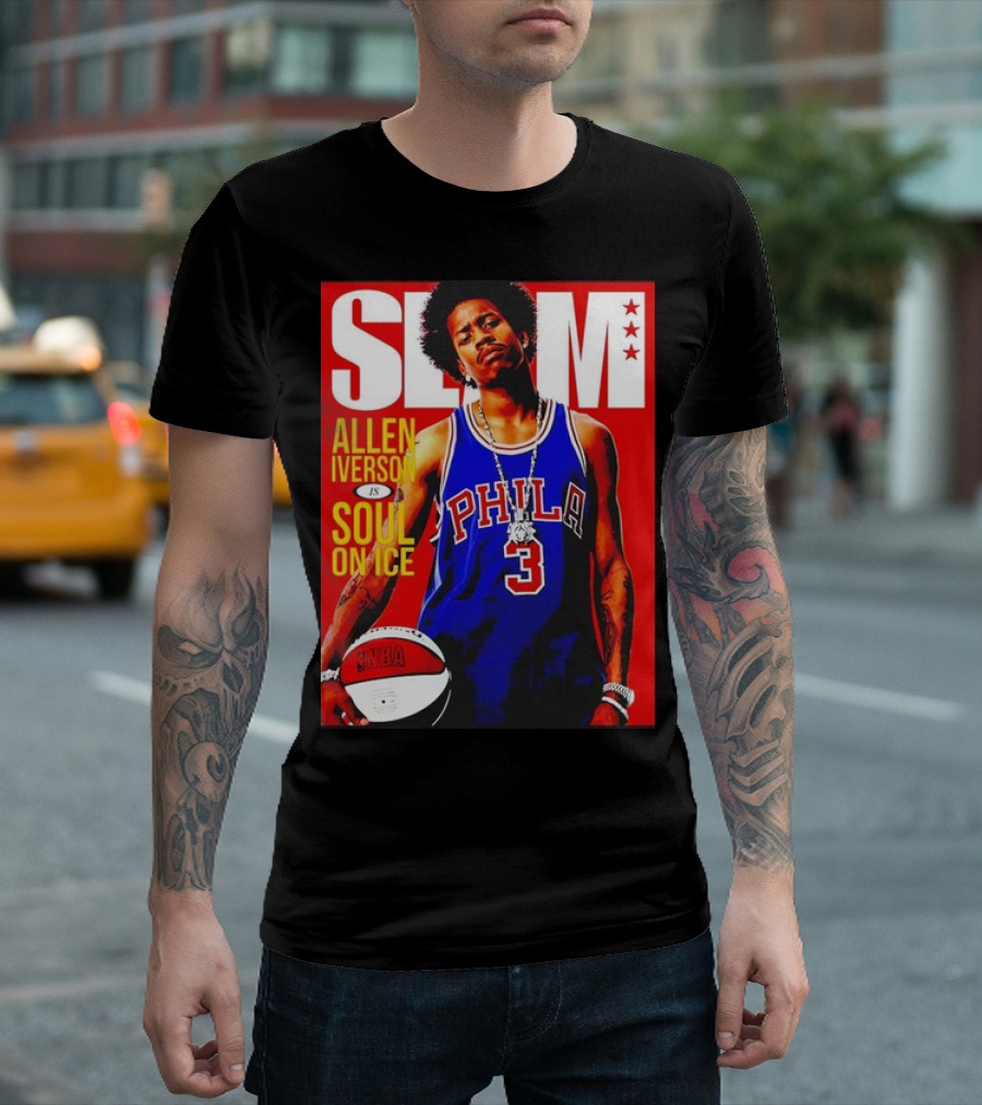 Allen Iverson SLAM Magazine Philly 3 Soul On Ice T-Shirt